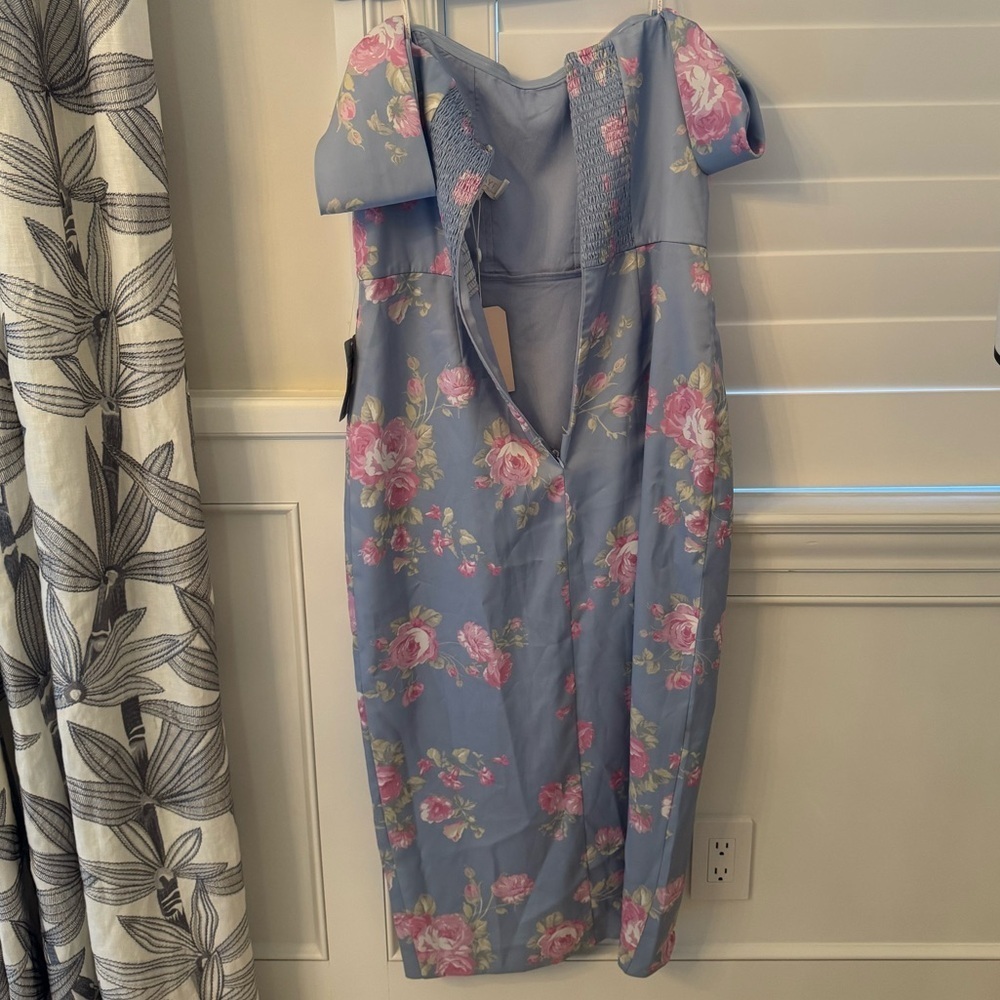 NWT Tulip-Hem Floral Corset Midi Dress – Size L – MSRP (Zipper Repair Needed) - Picture 5 of 11